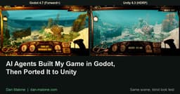 AI Agents Built My Game in Godot, Then Ported It to Unity. Here's What I Learned