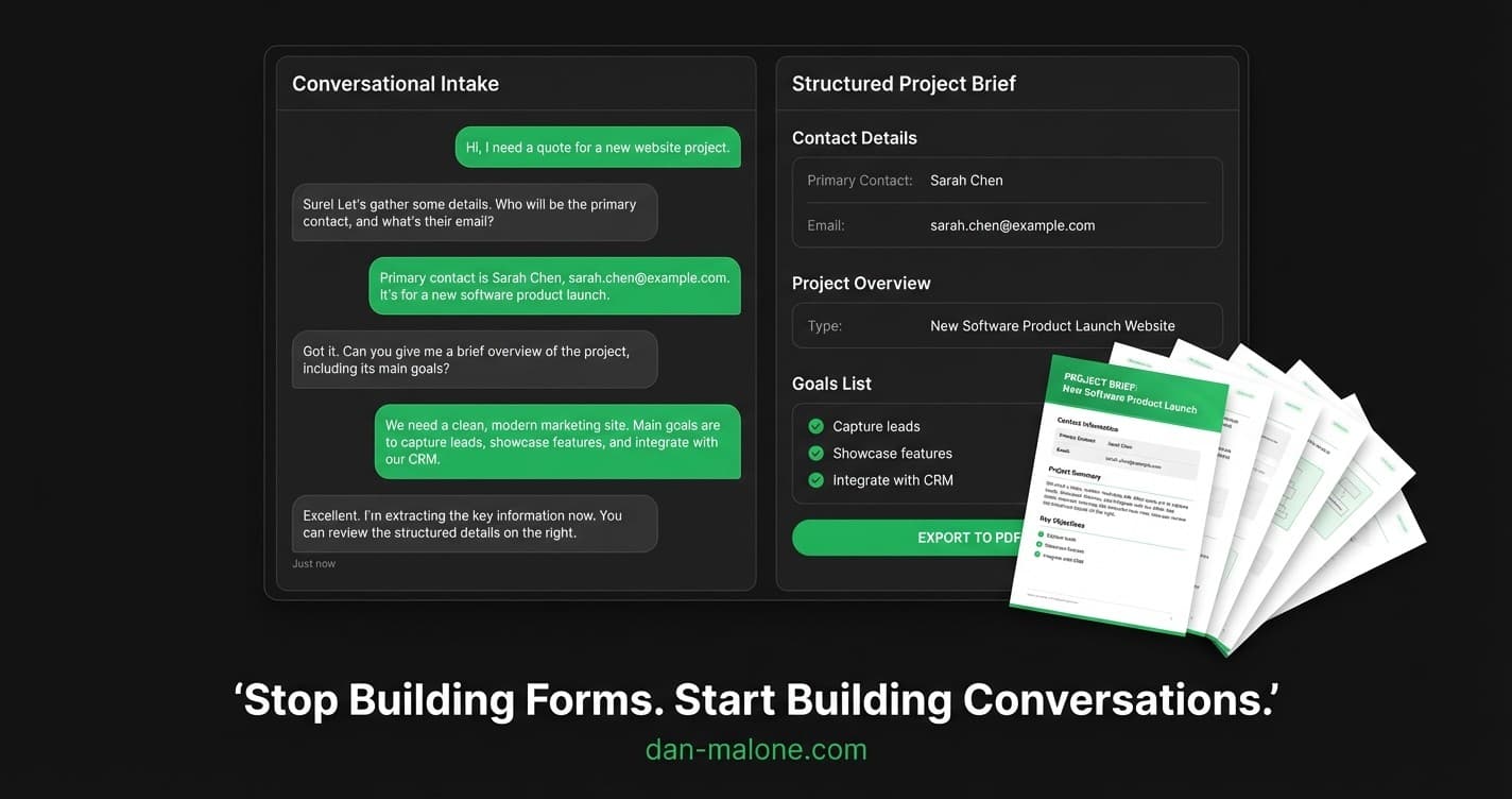 Stop Building Forms. Start Building Conversations.