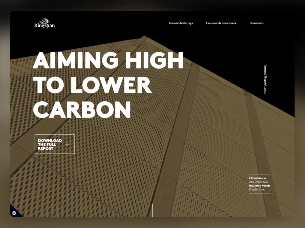 Kingspan website screenshot