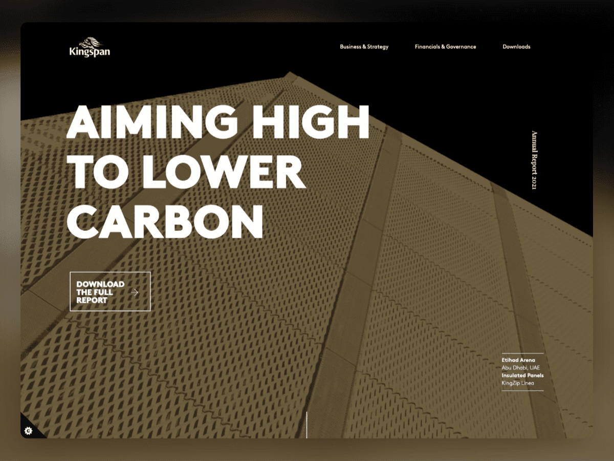 Kingspan website screenshot